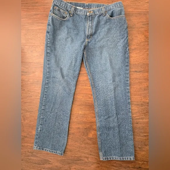 Carhartt Mens 40x30 Straight Leg Jeans Traditional Fit Blue Jeans 14806 - Picture 2 of 6